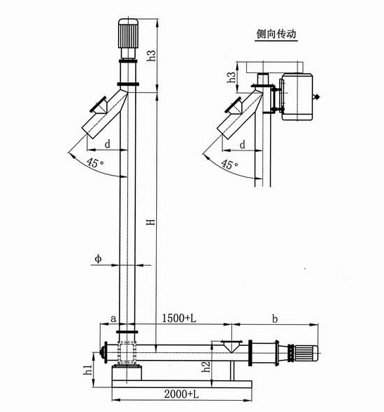 垂直螺旋輸送機(jī)結(jié)構(gòu)