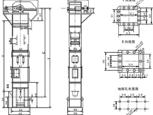 TD斗式提升機(jī)外形圖紙